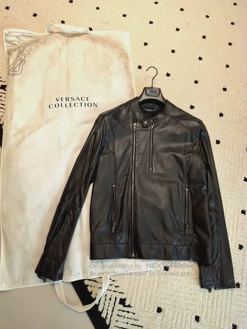 Versace Versace Lambskin leather jacket Size US L / EU 52-54 / 3 - 1 Thumbnail