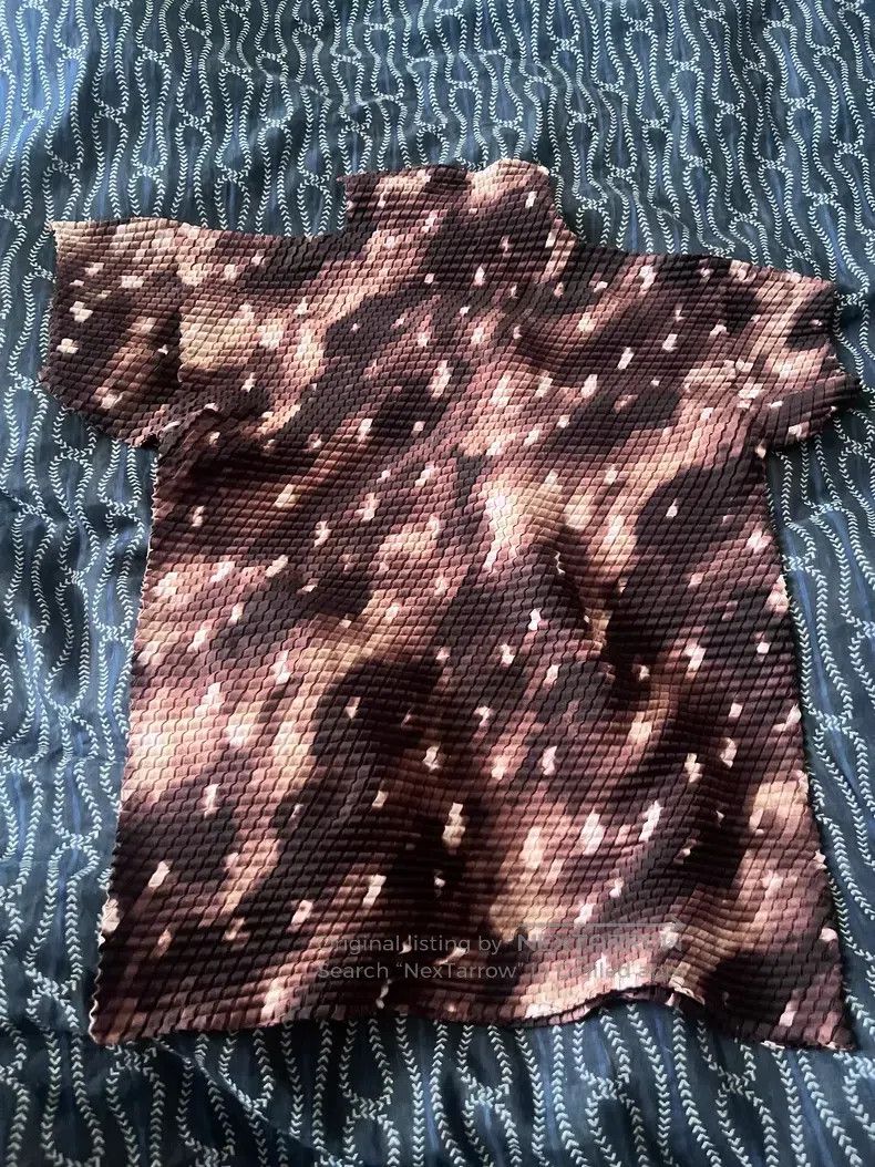Issey Miyake Issey Miyake Deer Pattern Short Sleeve Turtleneck Top Size M / US 6-8 / IT 42-44 - 5 Thumbnail