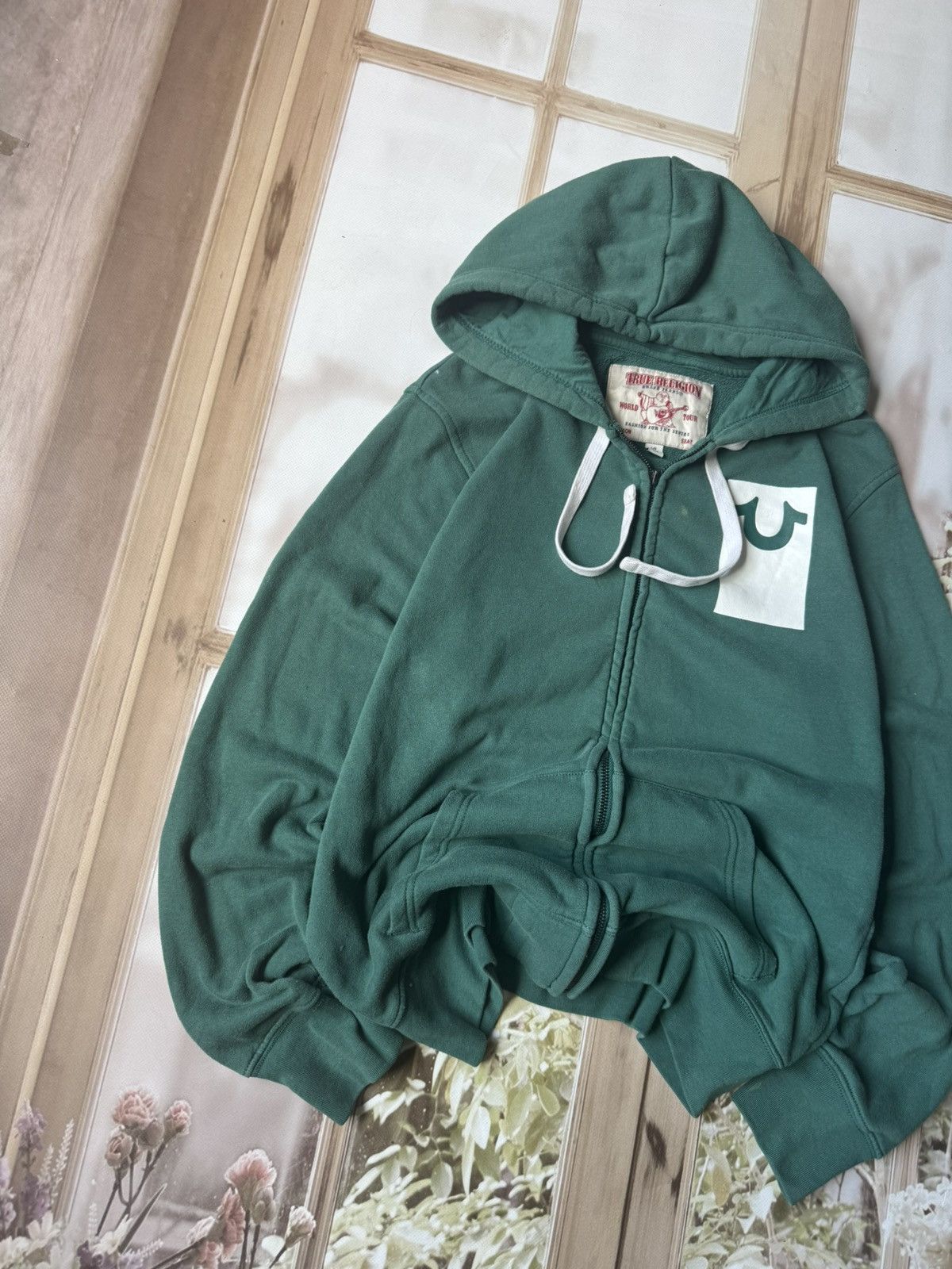 True Religion True Religion Double-Zip Boxy Hoodie - Forest Green Size US L / EU 52-54 / 3 - 2 Thumbnail