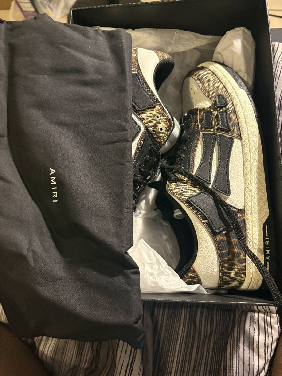 Amiri Amiri Skelton Top Low Sneakers Size US 8 / EU 41 - 6 Thumbnail