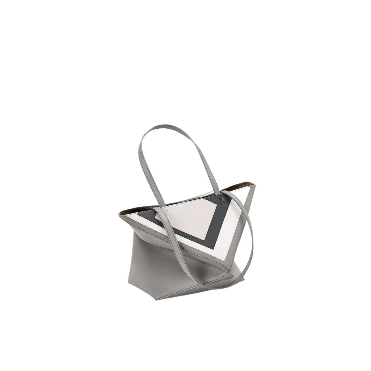 Loewe LOEWE Medium Puzzle Fold $2750 Gray/Light Ghost Tote Bag New Size ONE SIZE - 3 Thumbnail
