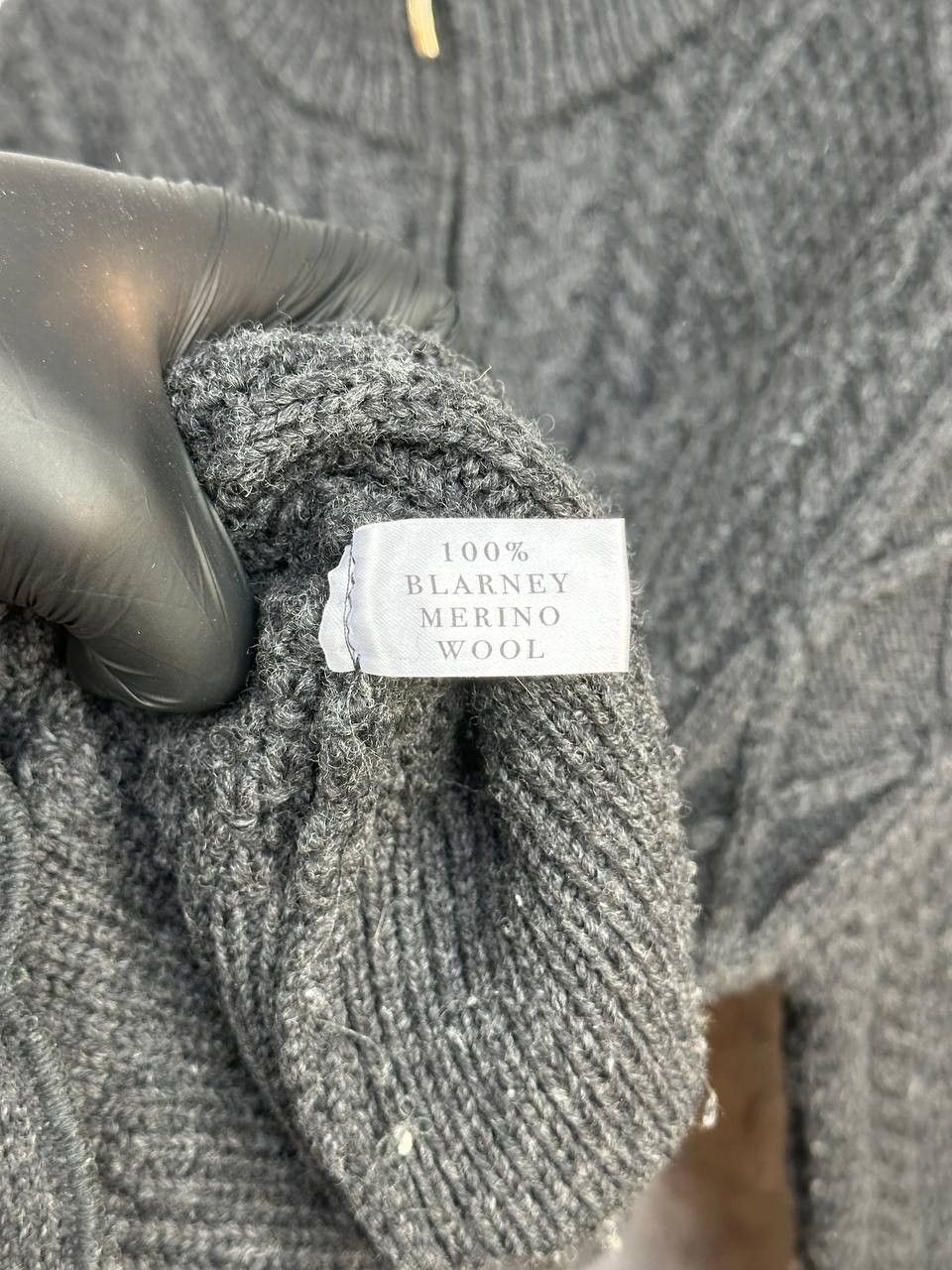 Vintage Blarney Woollen Mills Aran Full Zip Sweater Wool Knit Size US XL / EU 56 / 4 - 13 Thumbnail
