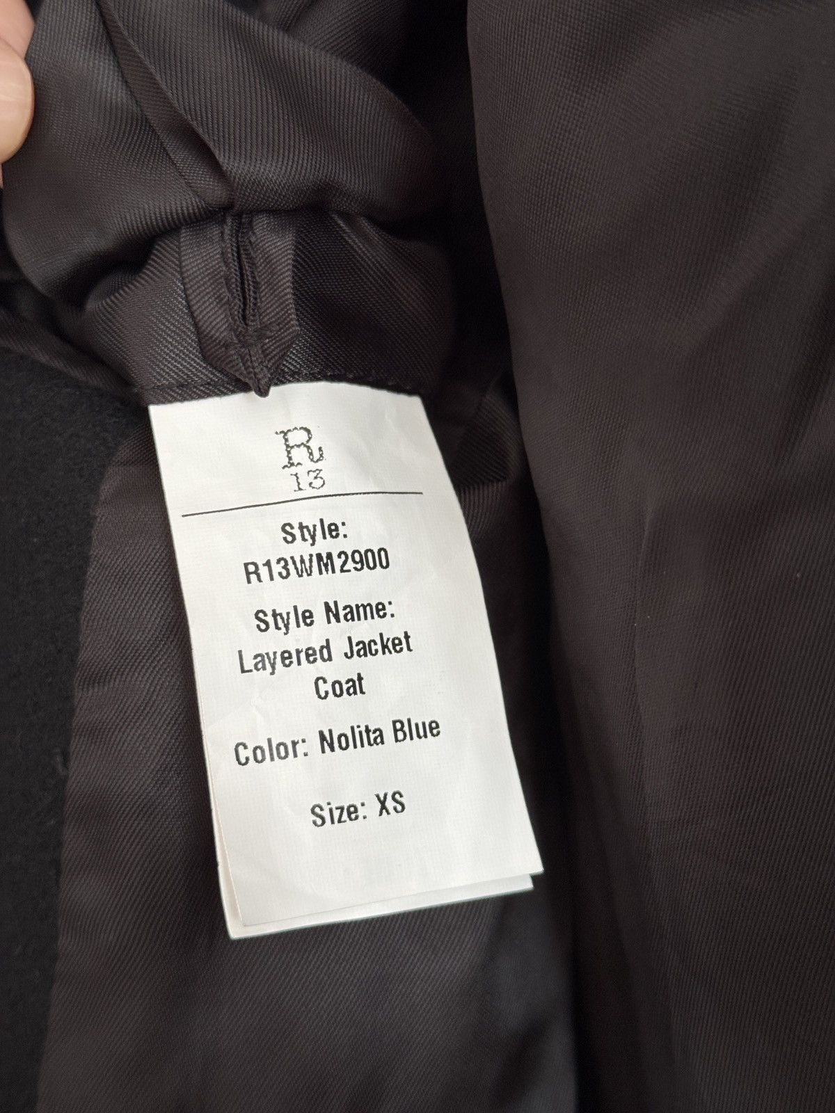 R13 R13 Reversed Design Classic Long Coat Jacket Size XS / US 0-2 / IT 36-38 - 7 Thumbnail