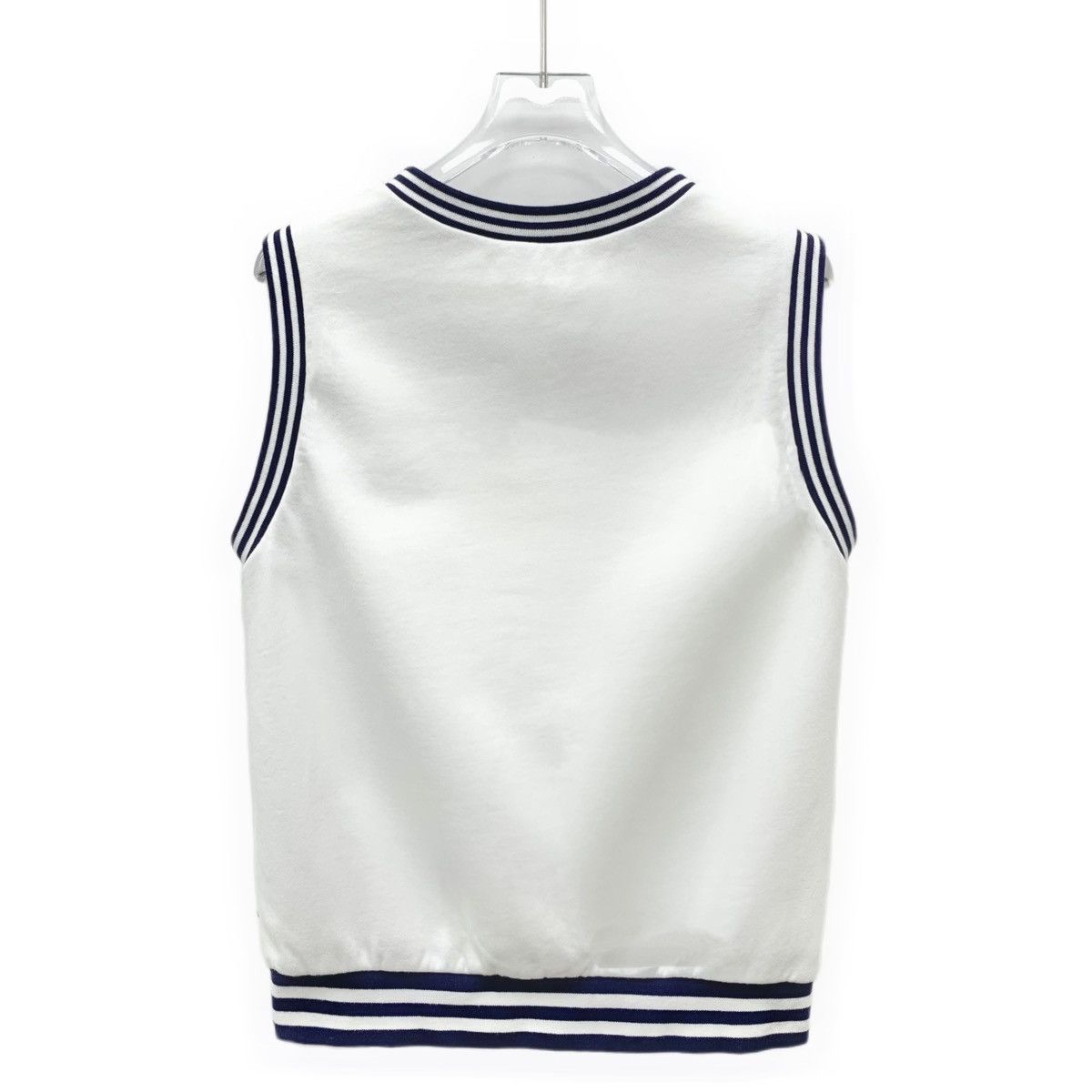 Celine Celine Striped Triomphe V-neck Sleeveless Knit Vest K26WX Size M / US 6-8 / IT 42-44 - 2 Thumbnail