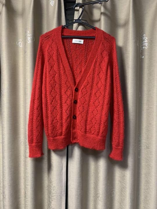 image of Ernest W Baker Ernest W. Baker Mohair Cardigan in Red, Men's (Size Small)