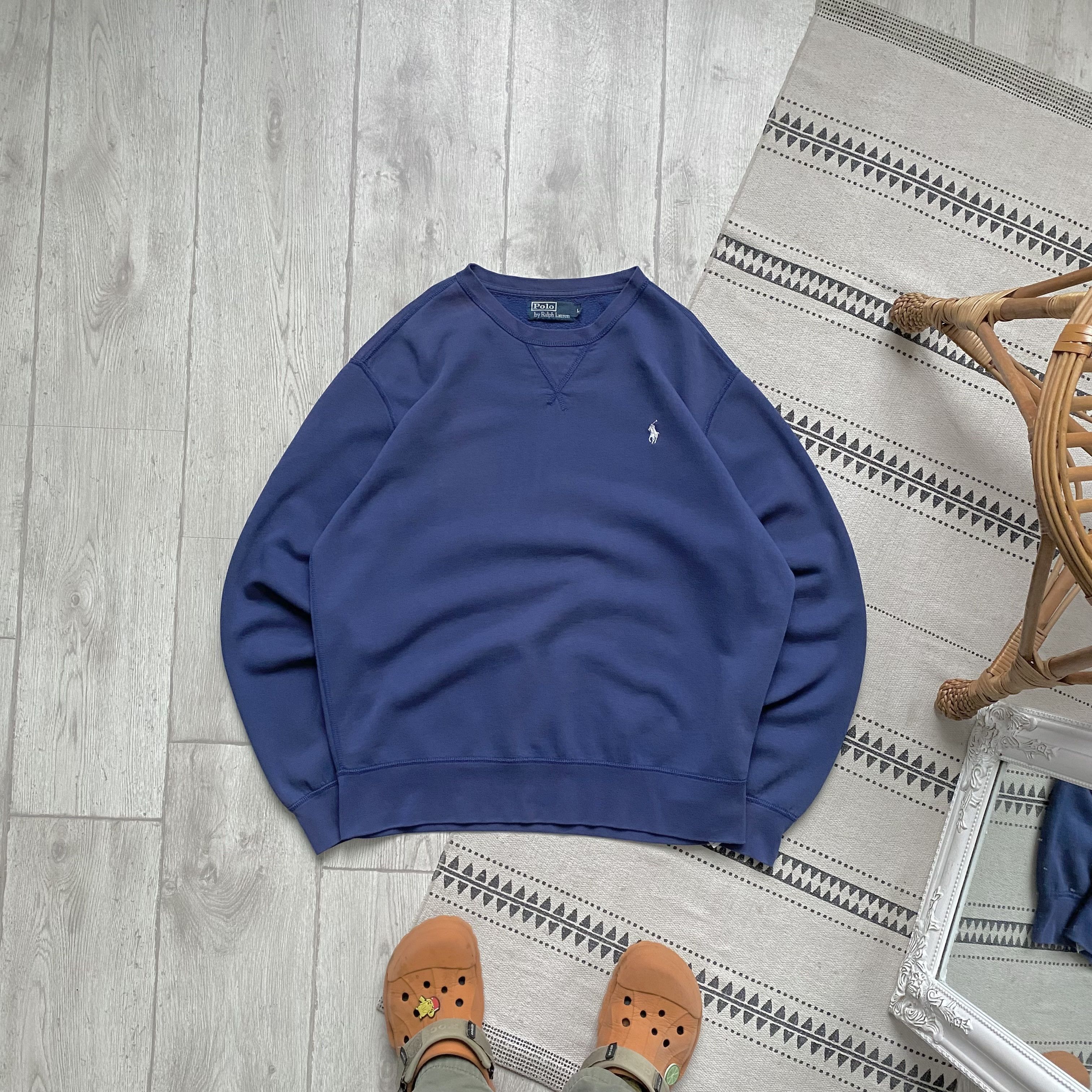 Polo Ralph Lauren 💙 Vintage 90s Polo Ralph Lauren Boxy sweatshirt Size US L / EU 52-54 / 3 - 1 Thumbnail
