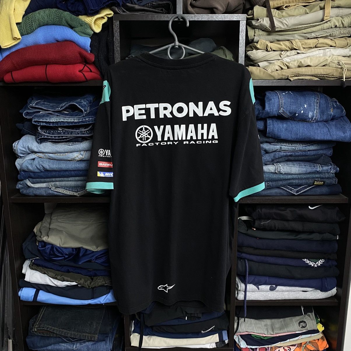 Yamaha Vintage Yamaha Petronas Michelin Alpinastar big logo tee Size US XL / EU 56 / 4 - 8 Thumbnail