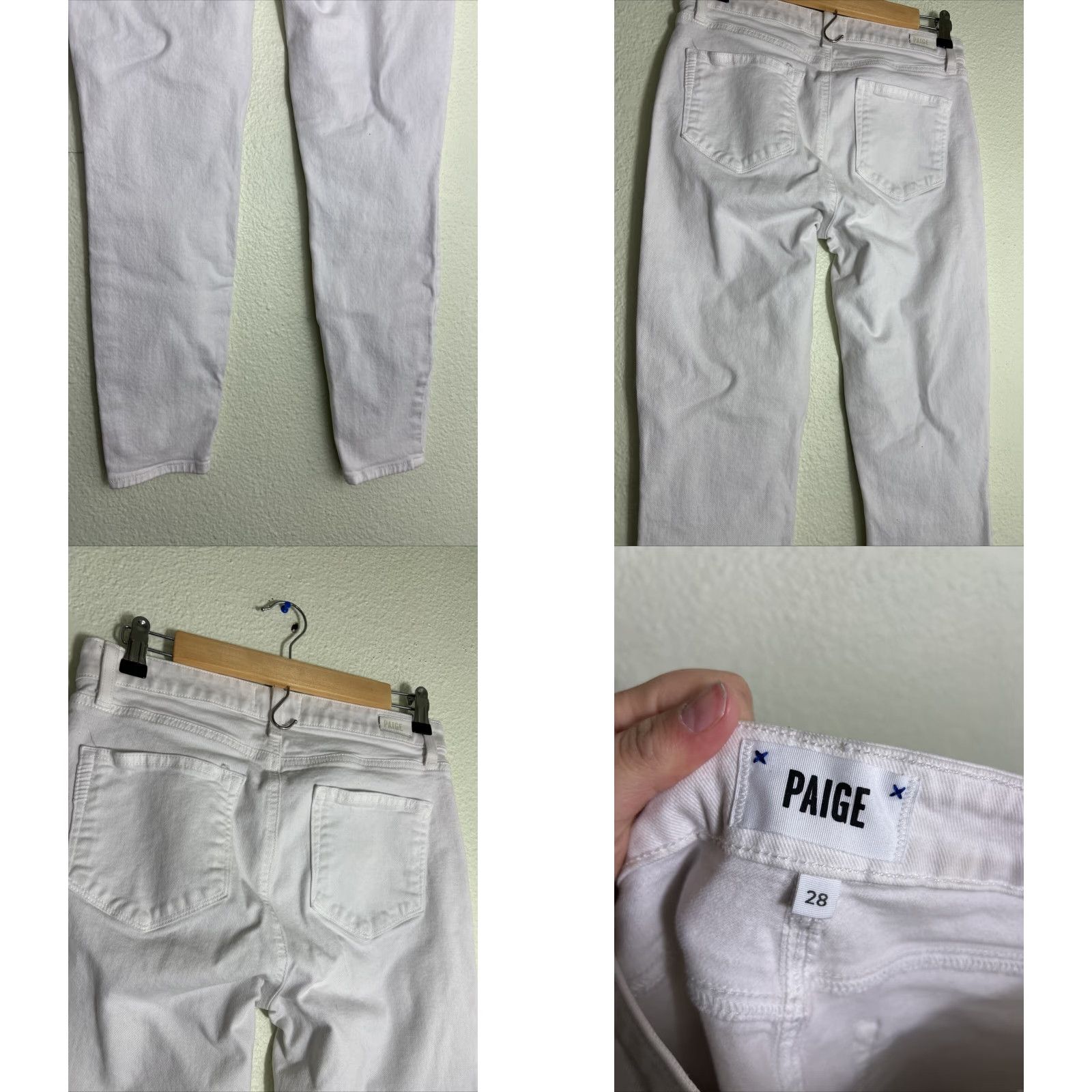 Paige Paige Hoxton Jeans Womens 28 White Ankle Pants 28x28 Reg Size Womens Jeans White Ankle 90s? Size 28" / US 6 / IT 42 - 8 Thumbnail