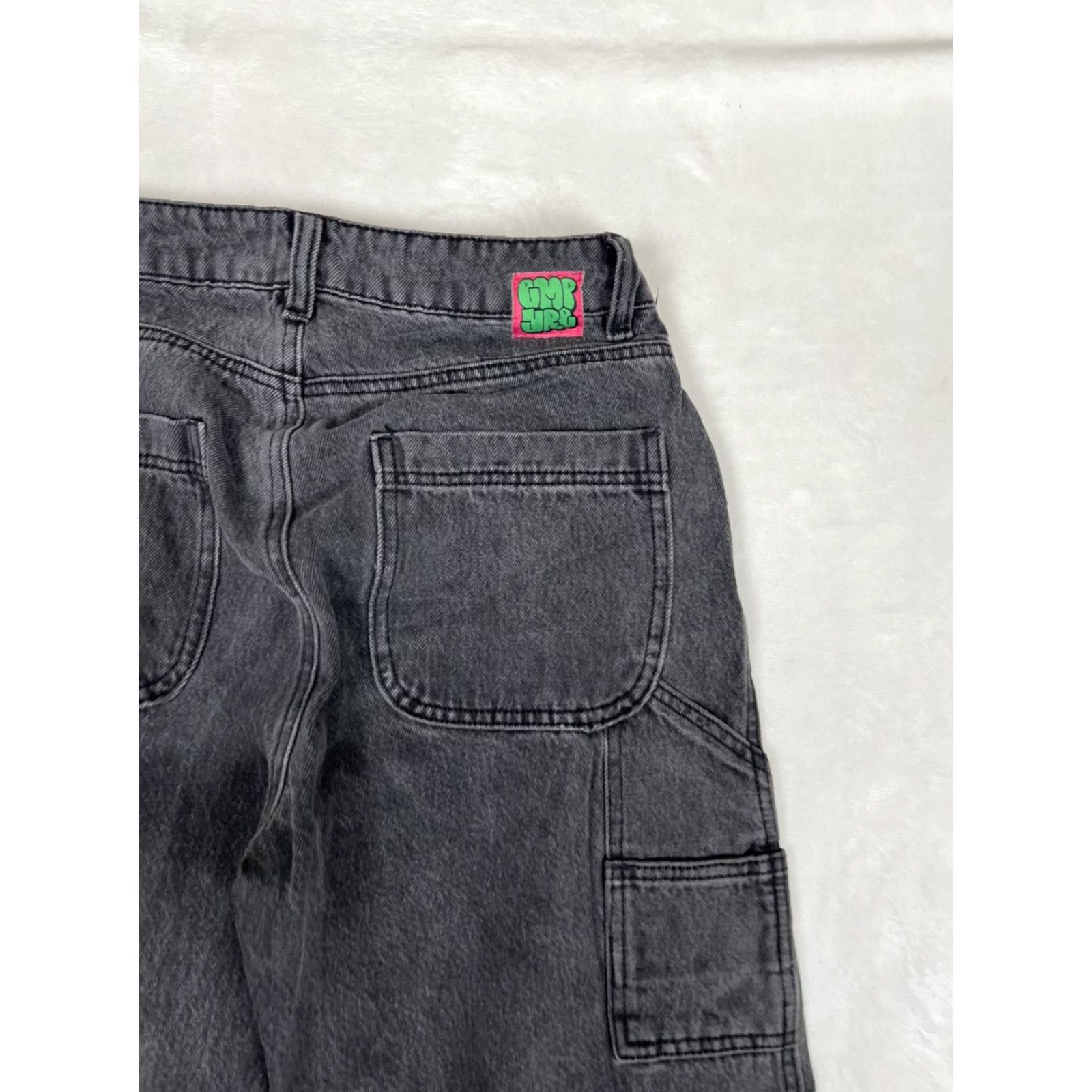 Empyre Empyre Women's 3 Black Carpenter Denim Jeans Workwear Pants Size 26" / US 2 / IT 38 - 6 Thumbnail