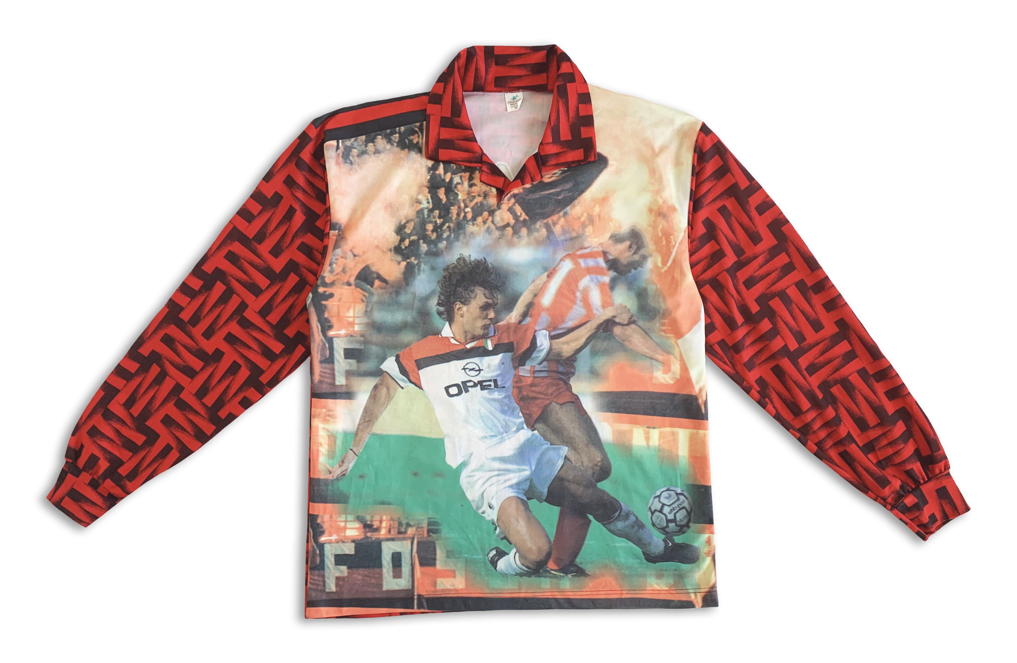 Vintage 90s MALDINI Jersey Football Soccer Kit AC Milan Fanimation Size US XL / EU 56 / 4 - 7 Thumbnail
