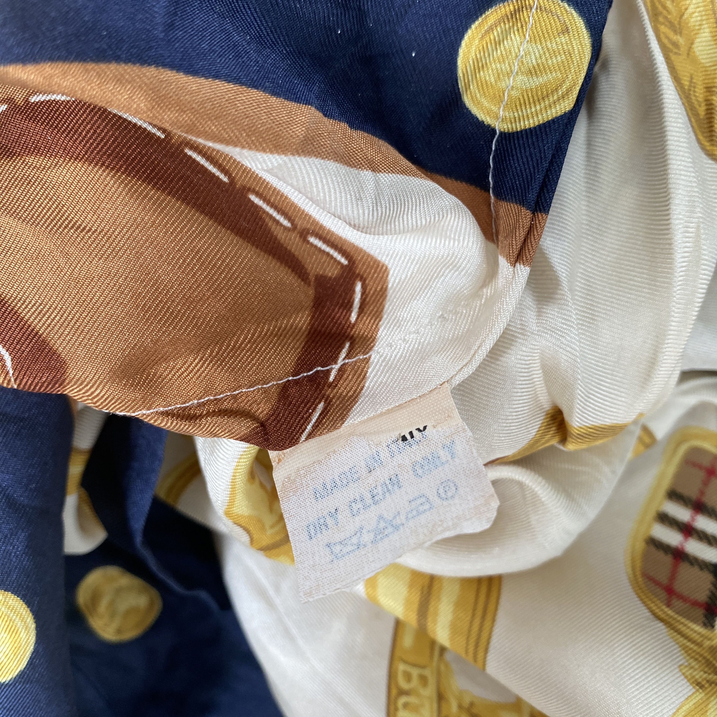 Burberry × Vintage Vintage Burberrys Silk Full Print Shirts Size M / US 6-8 / IT 42-44 - 7 Thumbnail