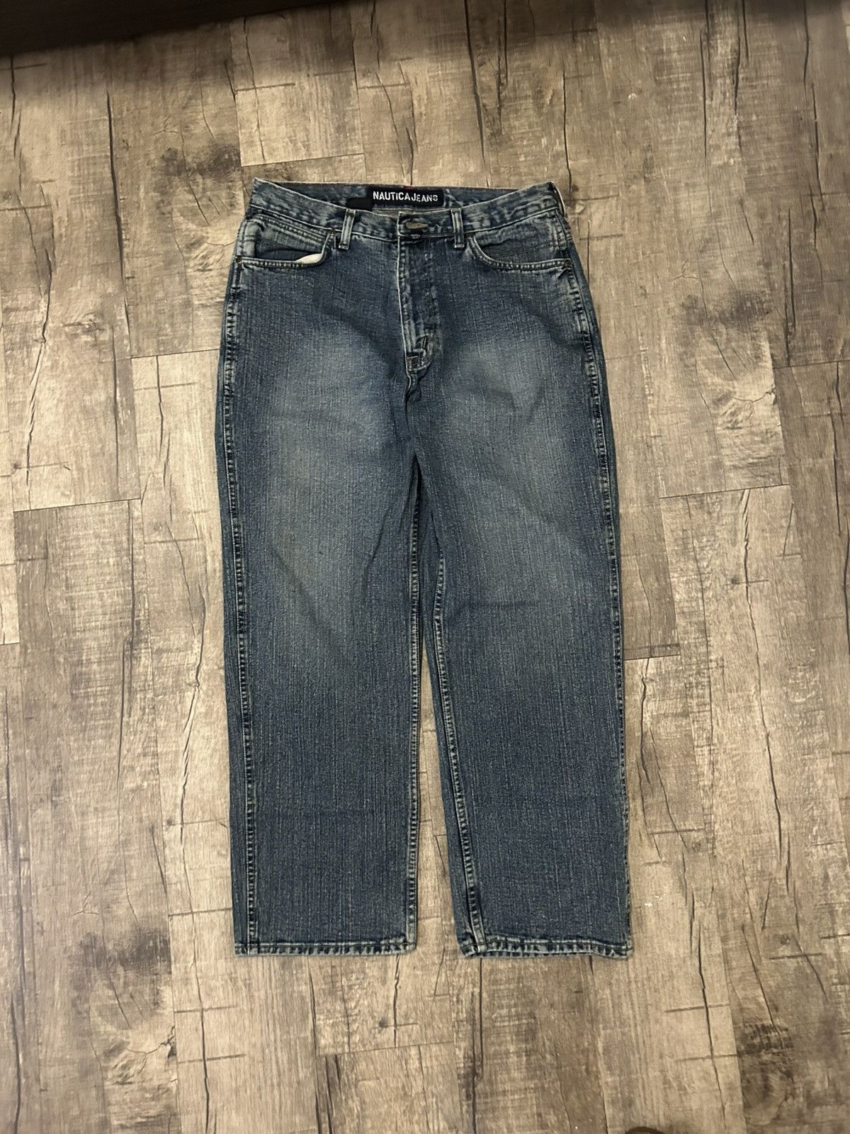 Nautica Vintage Nautica Jeans Co. Denim Y2K Baggy Embroidered 34x30 Size US 34 / EU 50 - 2 Thumbnail