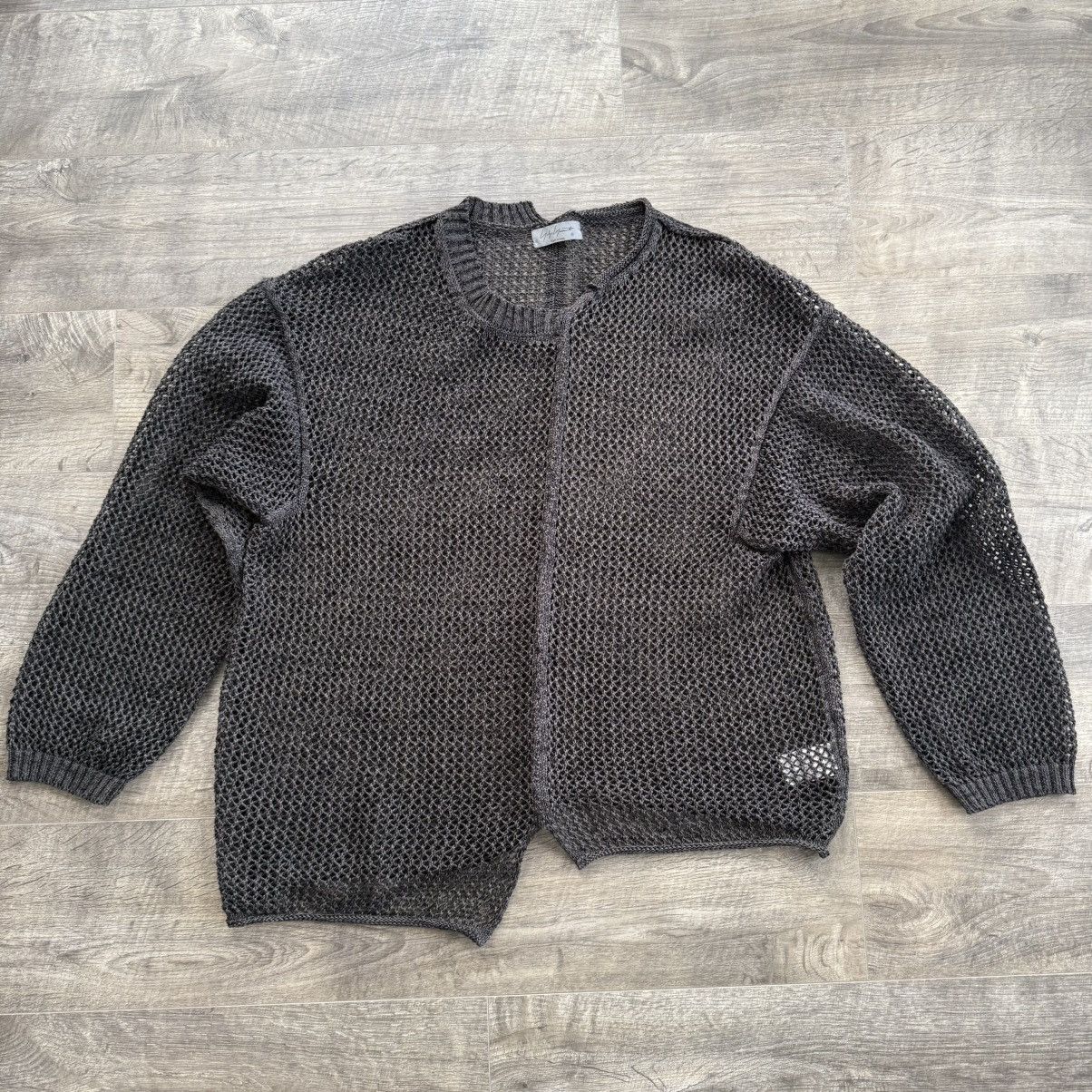 Yohji Yamamoto YOHJI YAMAMOTO - Uneven Open-Knit Sweater Size US XL / EU 56 / 4 - 1 Thumbnail