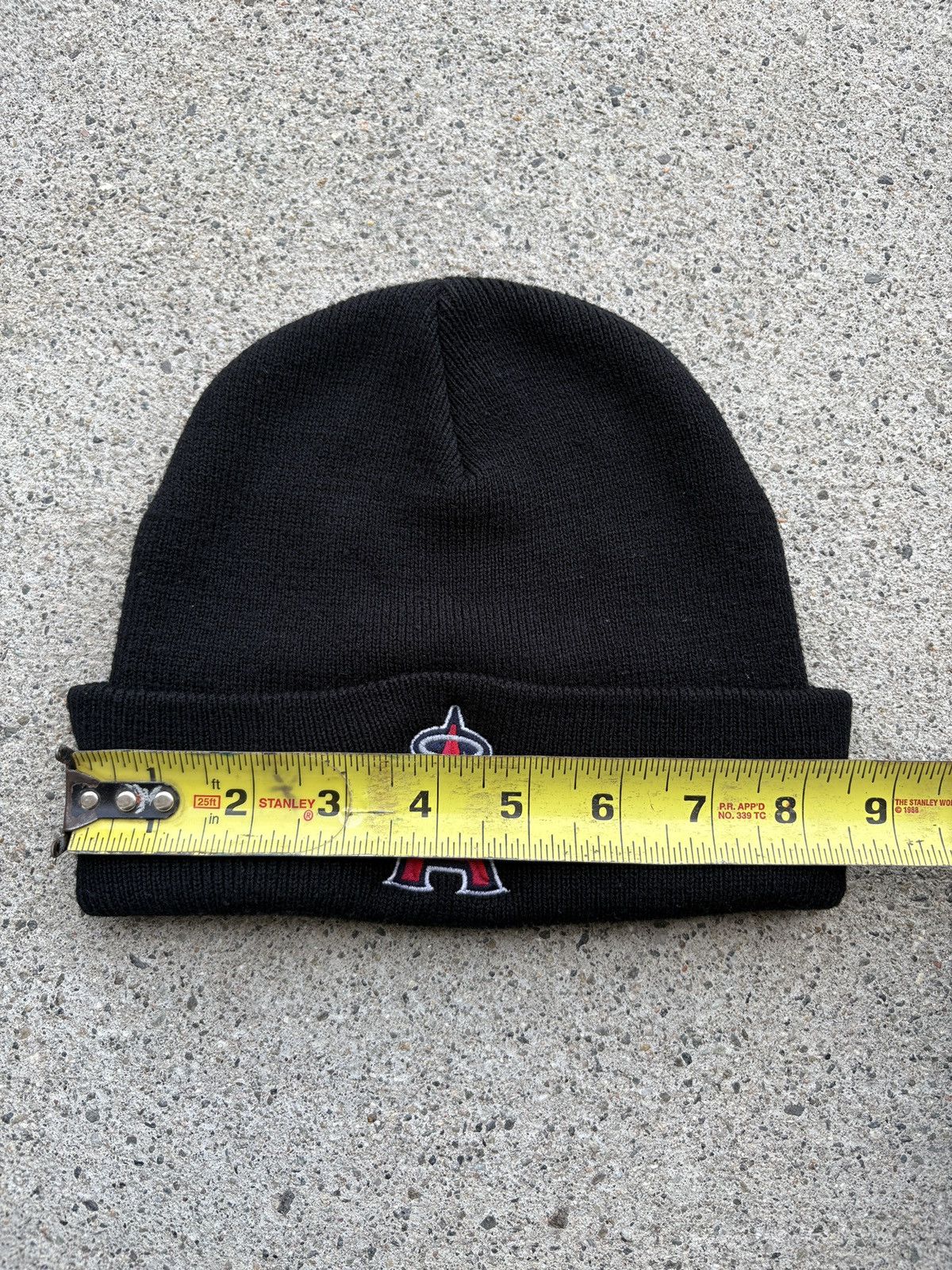 MLB × Twins Enterprise Inc. Vintage 2000s Y2K MLB Anaheim Angels Black Snow/Ski Beanie Size ONE SIZE - 5 Thumbnail