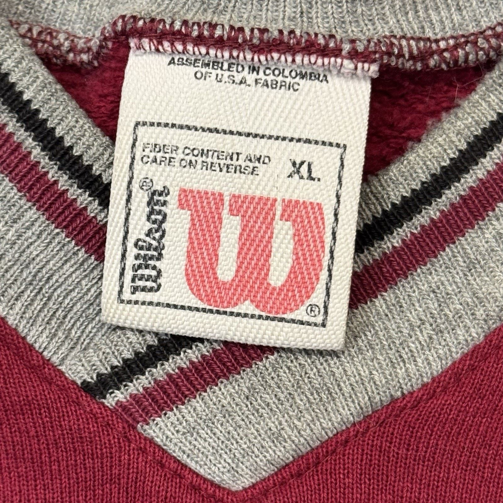 Wilson VTG Wilson Men's Red 1990’s Sweatshirt Size XL Varsity RED!! Size US XL / EU 56 / 4 - 2 Thumbnail
