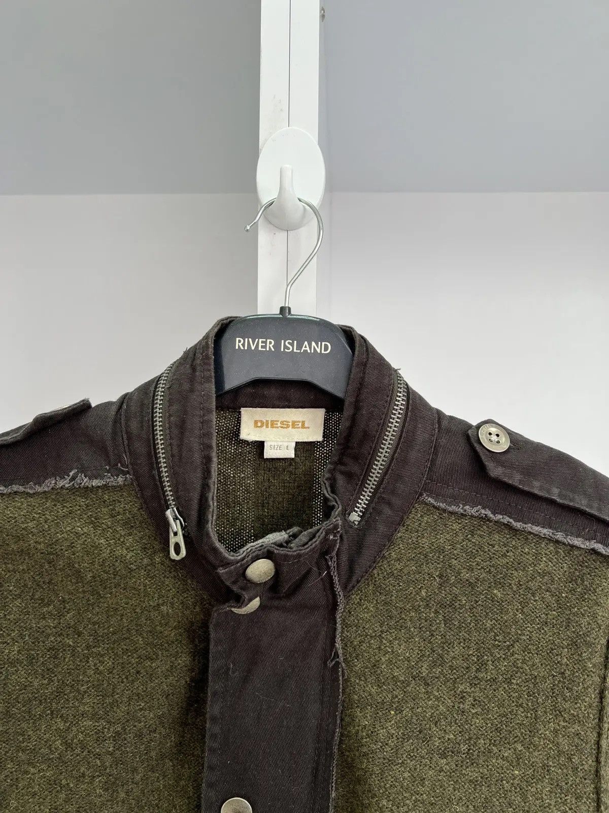 Diesel × Vintage Vintage Diesel Style Multi Pocket Zip Up Avantgarde Sweater Size US L / EU 52-54 / 3 - 6 Thumbnail