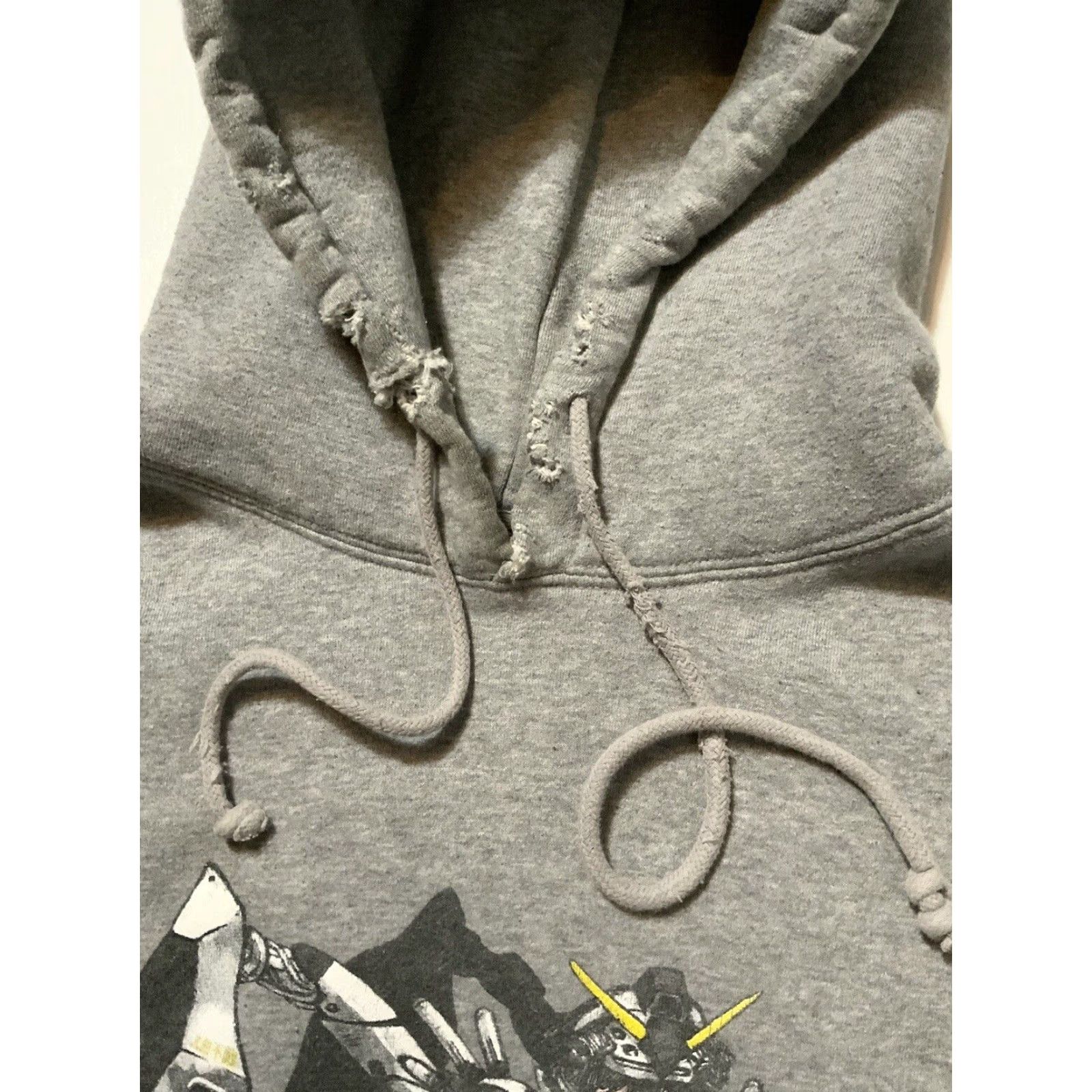 Vintage Ultrafeel Mecha Anime Manga Robot Graphic Grey Pullover Sweatshirt Hoodie Sz. M Size US M / EU 48-50 / 2 - 6 Thumbnail