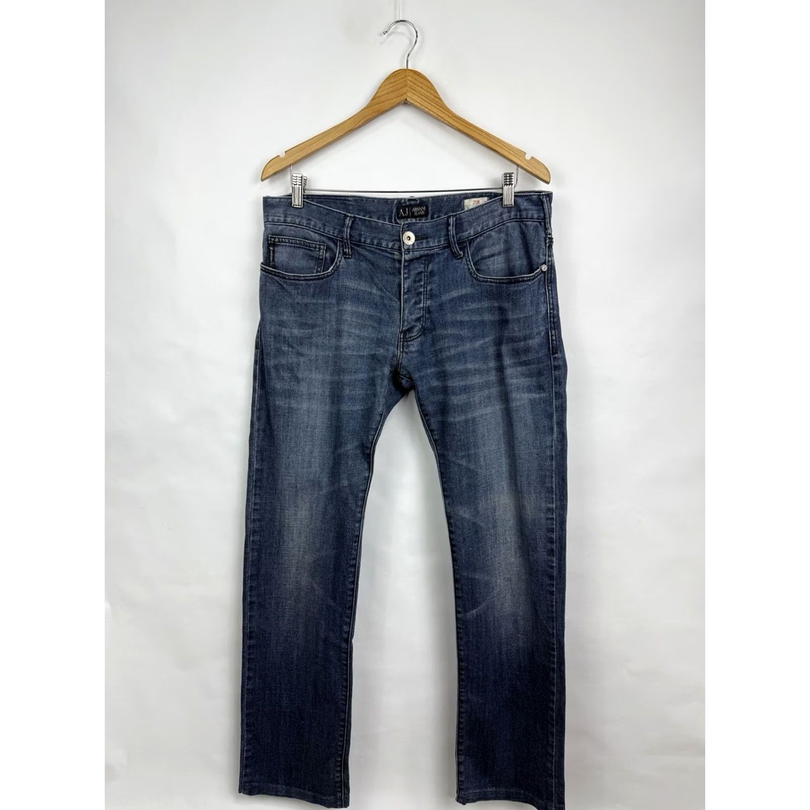Vintage VINTAGE Armani Jeans J02 Extra Slim Fit Comfort Fabric 34/34 Jeans Mens 90s Blue Week? 2/3 weeks Size US 34 / EU 50 - 3 Thumbnail