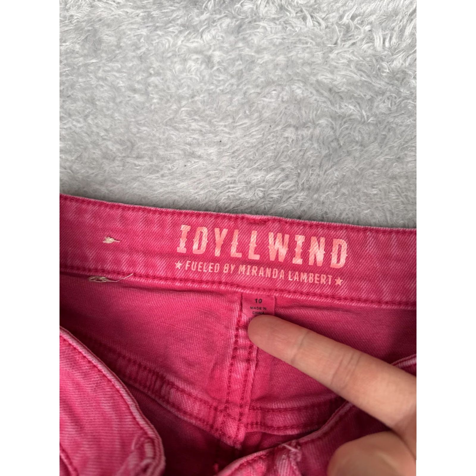Vintage Idyllwind Jeans Womens 10W Plus Pink High Rise Bootcut Fringe Hem Stretch Denim Jeans Size 32" / US 10 / IT 46 - 6 Thumbnail