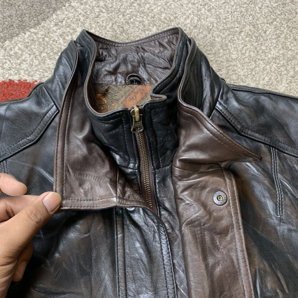 Genuine Leather Wind Armor Leather Jacket Size US L / EU 52-54 / 3 - 5 Thumbnail