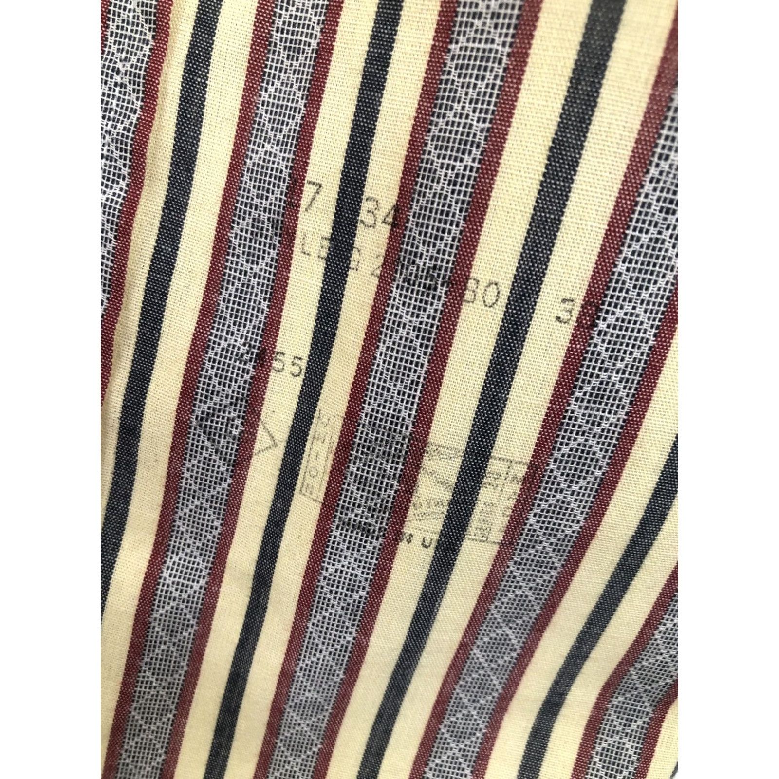 Gant GANT SHIRTMAKERS Vintage 1960s UNION MADE Mens 17 / 34 Shirt Long Sleeve Button-Up Blue Pale Yellow Red Size US XL / EU 56 / 4 - 3 Thumbnail
