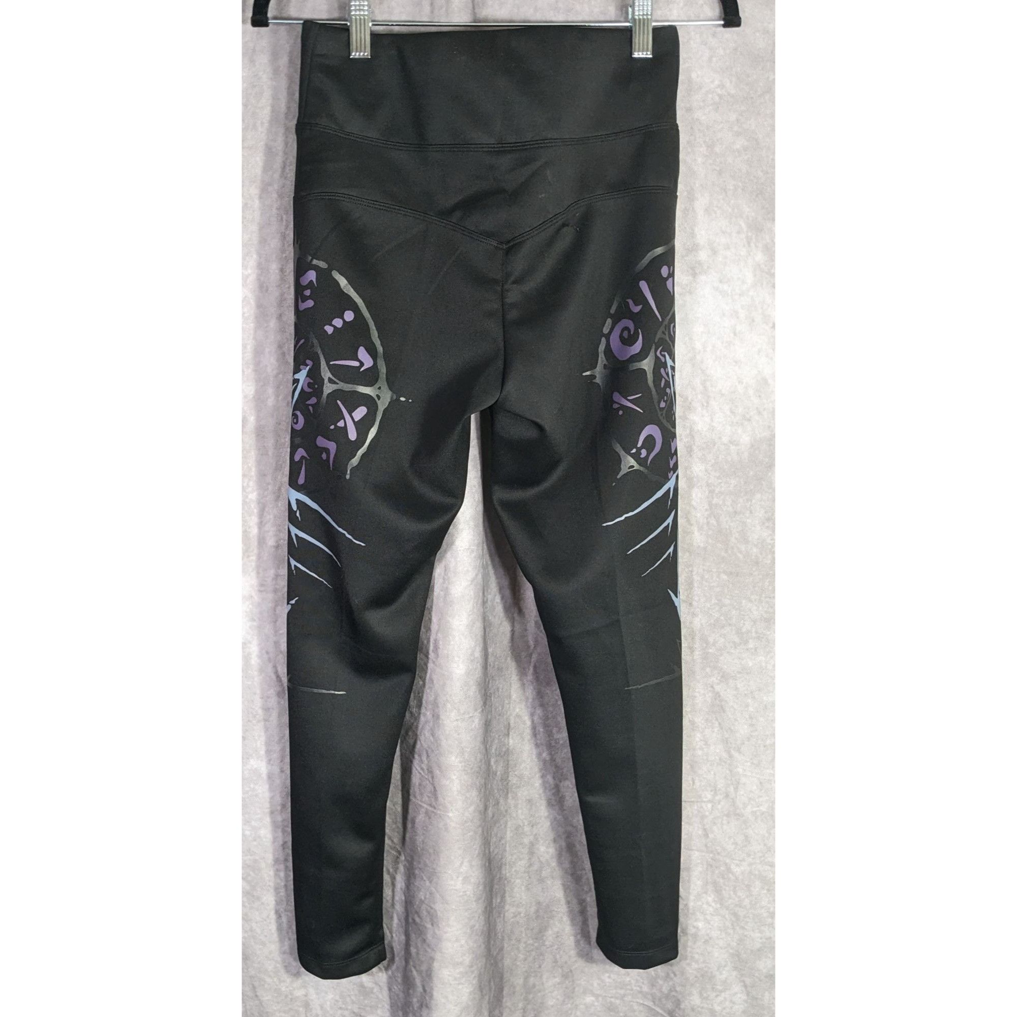 Other Verillas Raider Leggings Discontinued Black & Purple Design Size 28" / US 6 / IT 42 - 6 Thumbnail