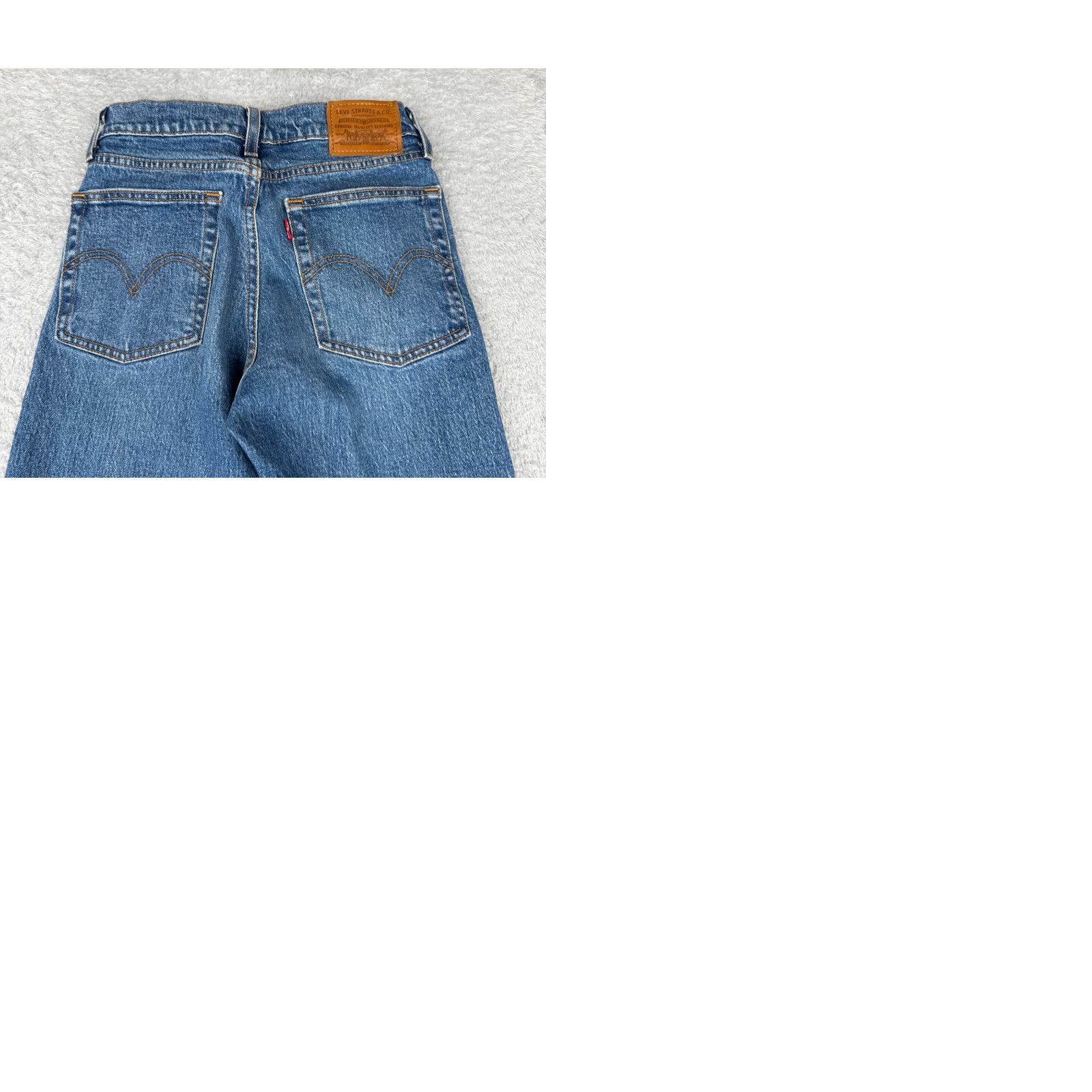 Levi's Levi's Premium Jeans Womens 23 Blue Denim Big E Wedgie Straight Mid Rise 23x25 Jeans Size 40" / US 18 - 11 Thumbnail