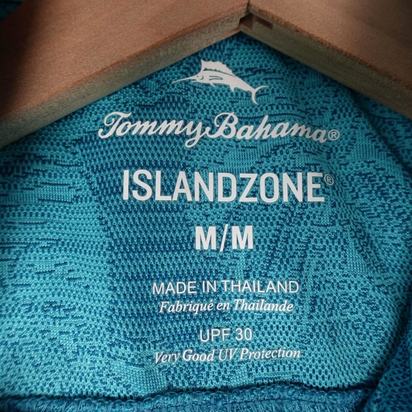 Tommy Bahama Tommy Bahama Polo Shirt Mens M Blue Island Zone Tropical Leaf Jacquard Polo Shirt Size US M / EU 48-50 / 2 - 2 Thumbnail