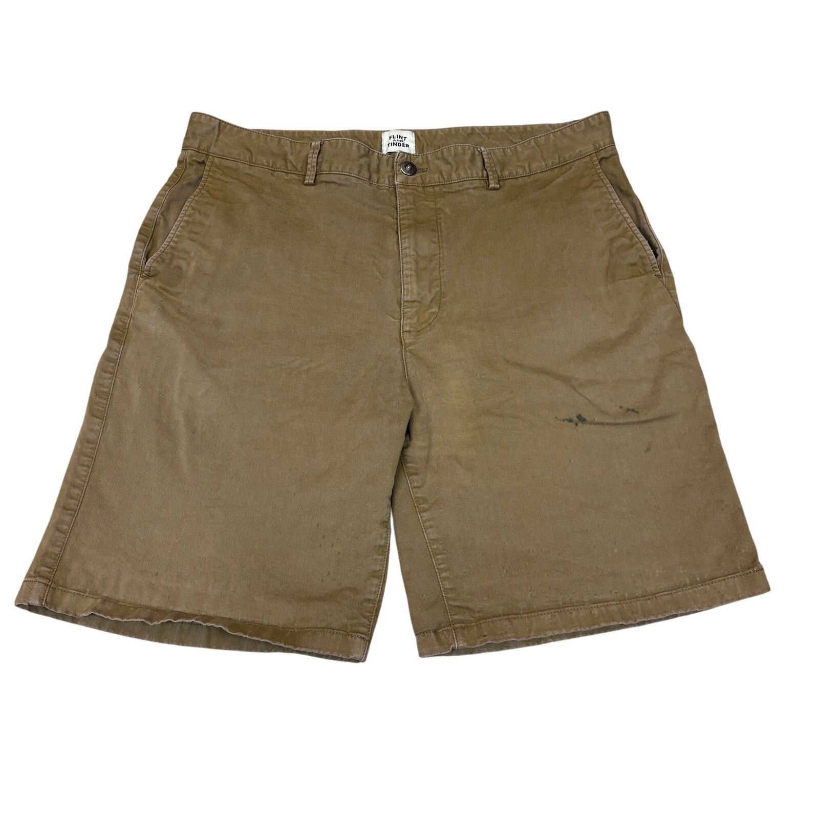 Flint And Tinder Flint and Tinder 365 Shorts Flat-Front Chino Khaki Men's 36 Size US 36 / EU 52 - 1 Thumbnail