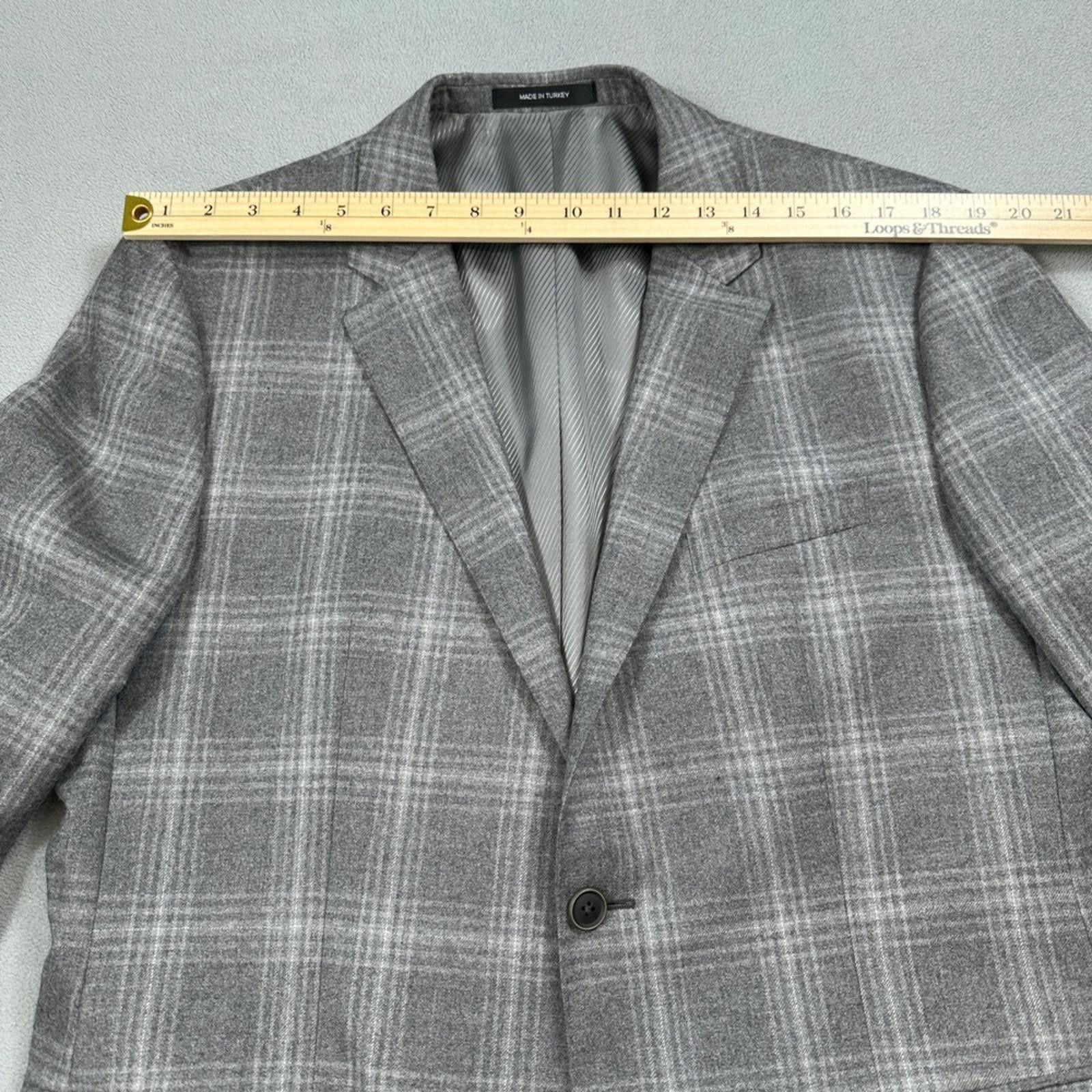 Hugo Boss Hugo Boss Blazer Mens 42R The Crowley 2 Gray Sport Coat Suit Size 42R - 5 Thumbnail