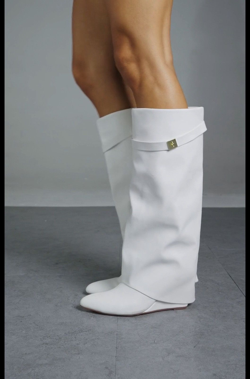 Shein White Knee high boots Size US 11 / IT 41 - 3 Thumbnail