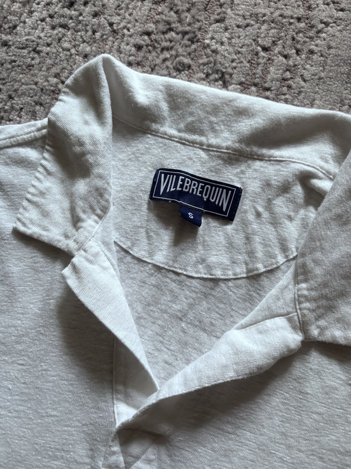 Vilebrequin Vilebrequin White Linen Polo Shirt Size US S / EU 44-46 / 1 - 7 Thumbnail
