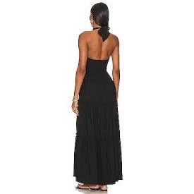 REVOLVE LBLC Naomi Black Smocked Halter Maxi Dress Size XS / US 0-2 / IT 36-38 - 2 Thumbnail