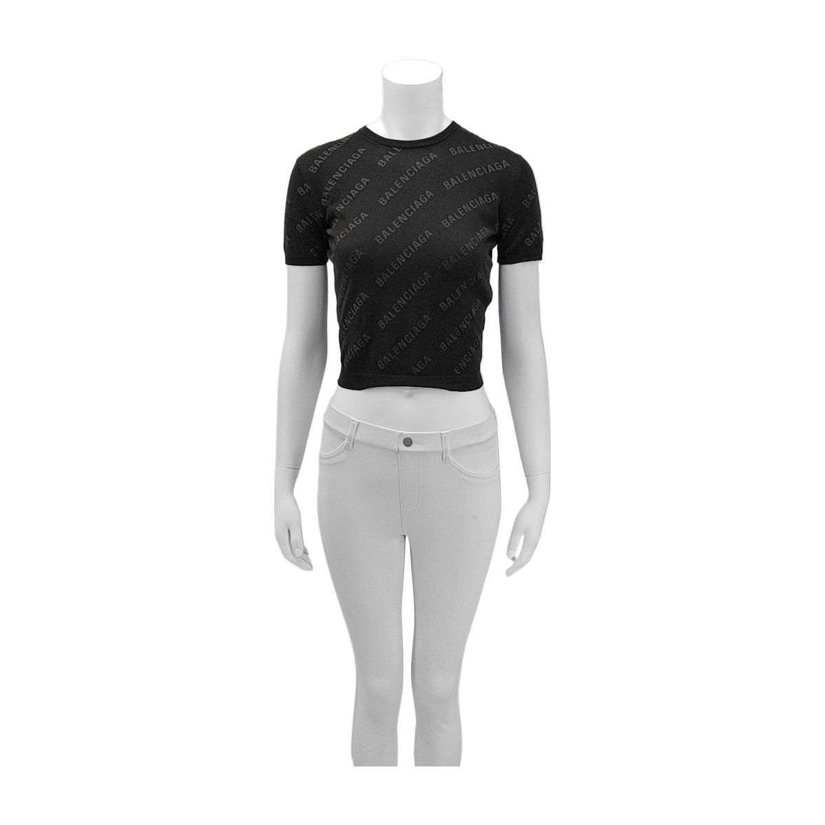 Balenciaga Balenciaga Monogram Crop Top Size XS Size XS / US 0-2 / IT 36-38 - 1 Thumbnail