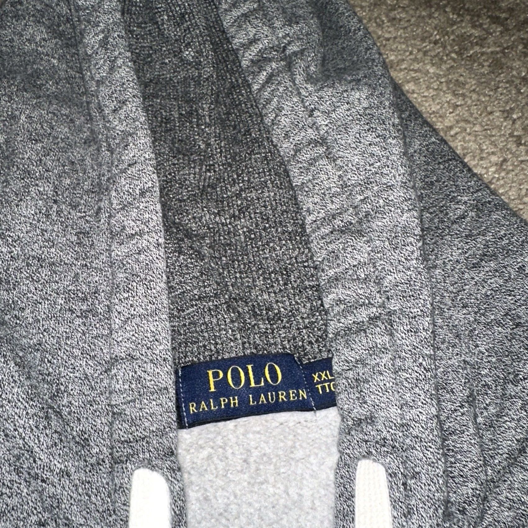 Polo Ralph Lauren VINTAGE Polo Ralph Lauren Hoodie Mens 2XL Full Zip Waffle Thermal Lined Pony Heavyweight Gray Cotton Fleece Embroidered Zipper Logo Size US XXL / EU 58 / 5 - 3 Thumbnail