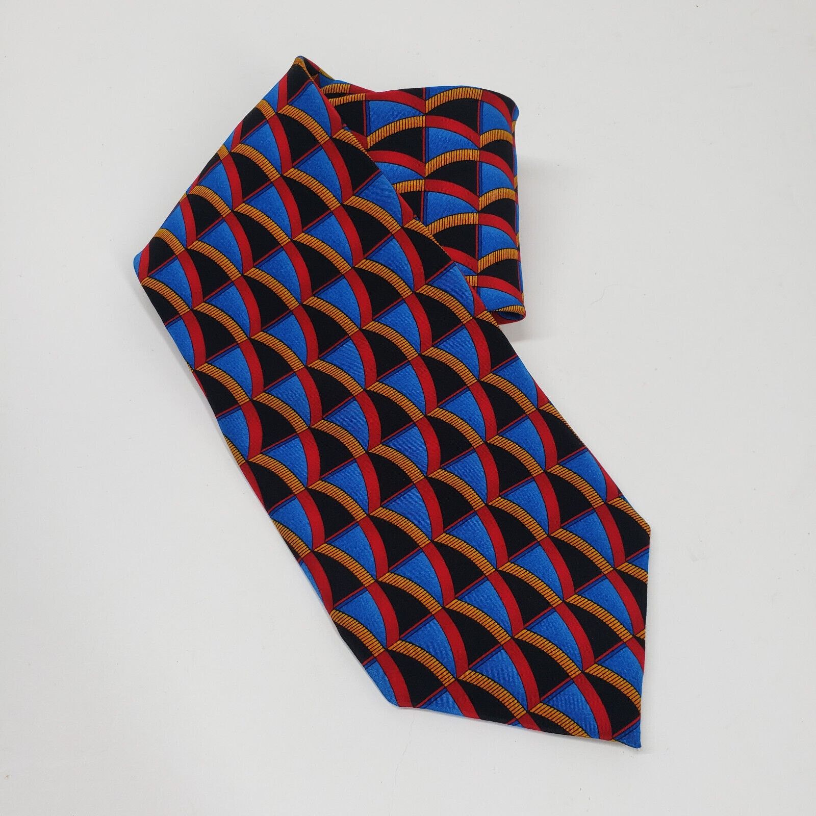 Vintage Cocktail Collection Tequila Mens Silk Necktie Red Geometric Size ONE SIZE - 2 Thumbnail