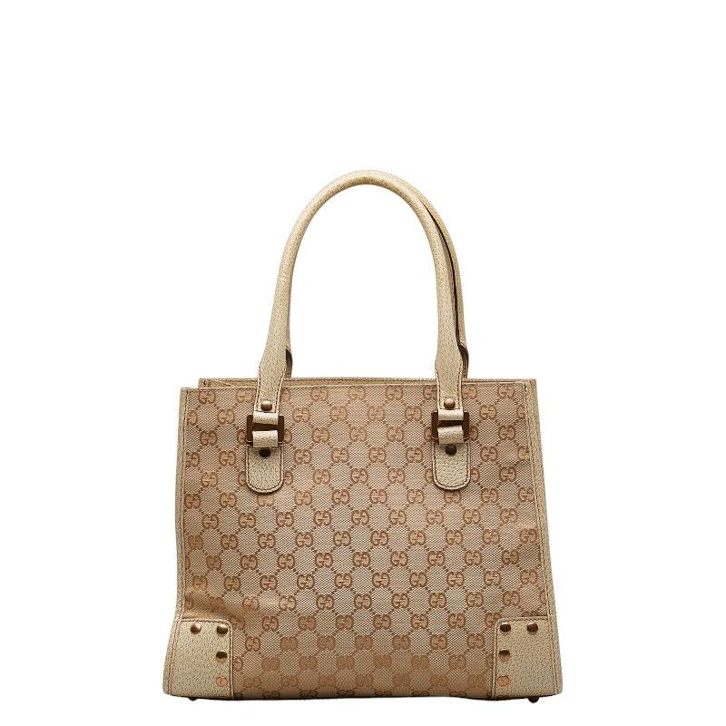 image of Gucci GG Canvas Handbag in Beige, Women's