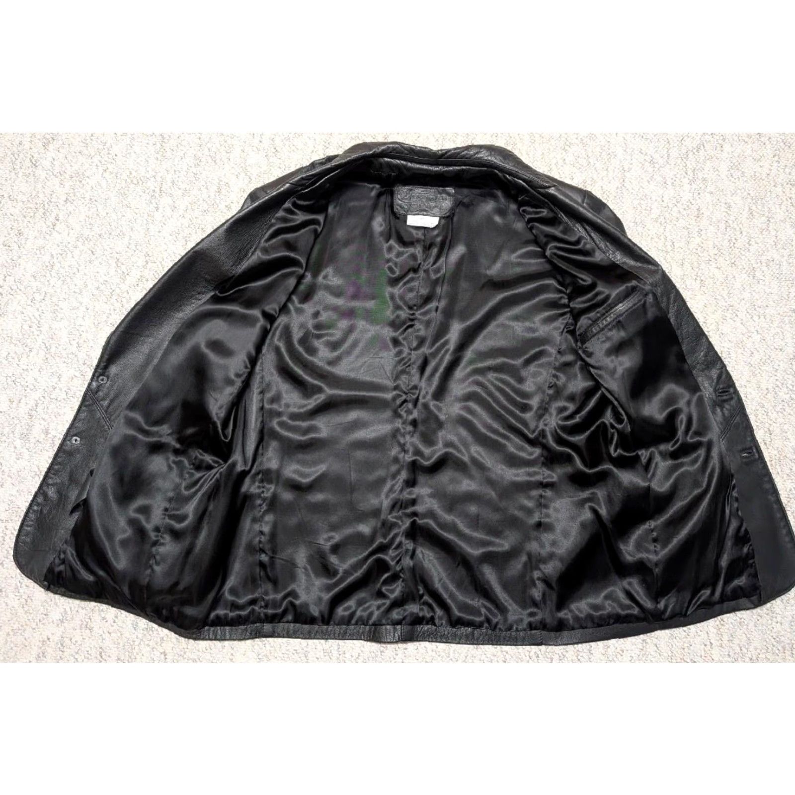 Vintage VINTAGE Leather blazer Leather Ranch 46R XL Black Mens Blazer 1990s deerskin butter-soft Leather Ranch 46R XL Black Mens Blazer 90s Size 46R - 4 Thumbnail