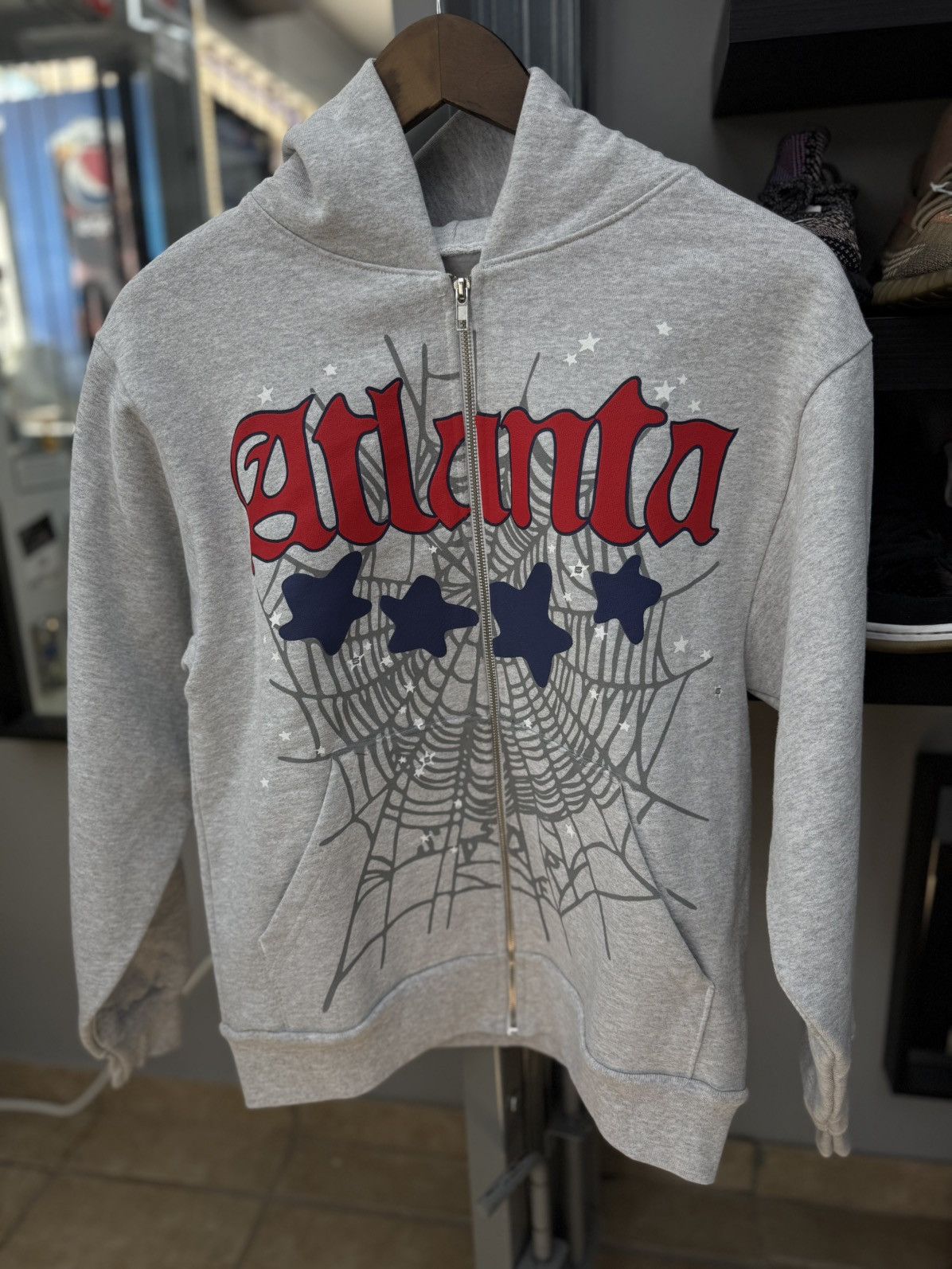 Sp5der Sp5der Worldwide Atlanta Grey Zip Hoodie Size XS (NEW) Size US XS / EU 42 / 0 - 1 Thumbnail