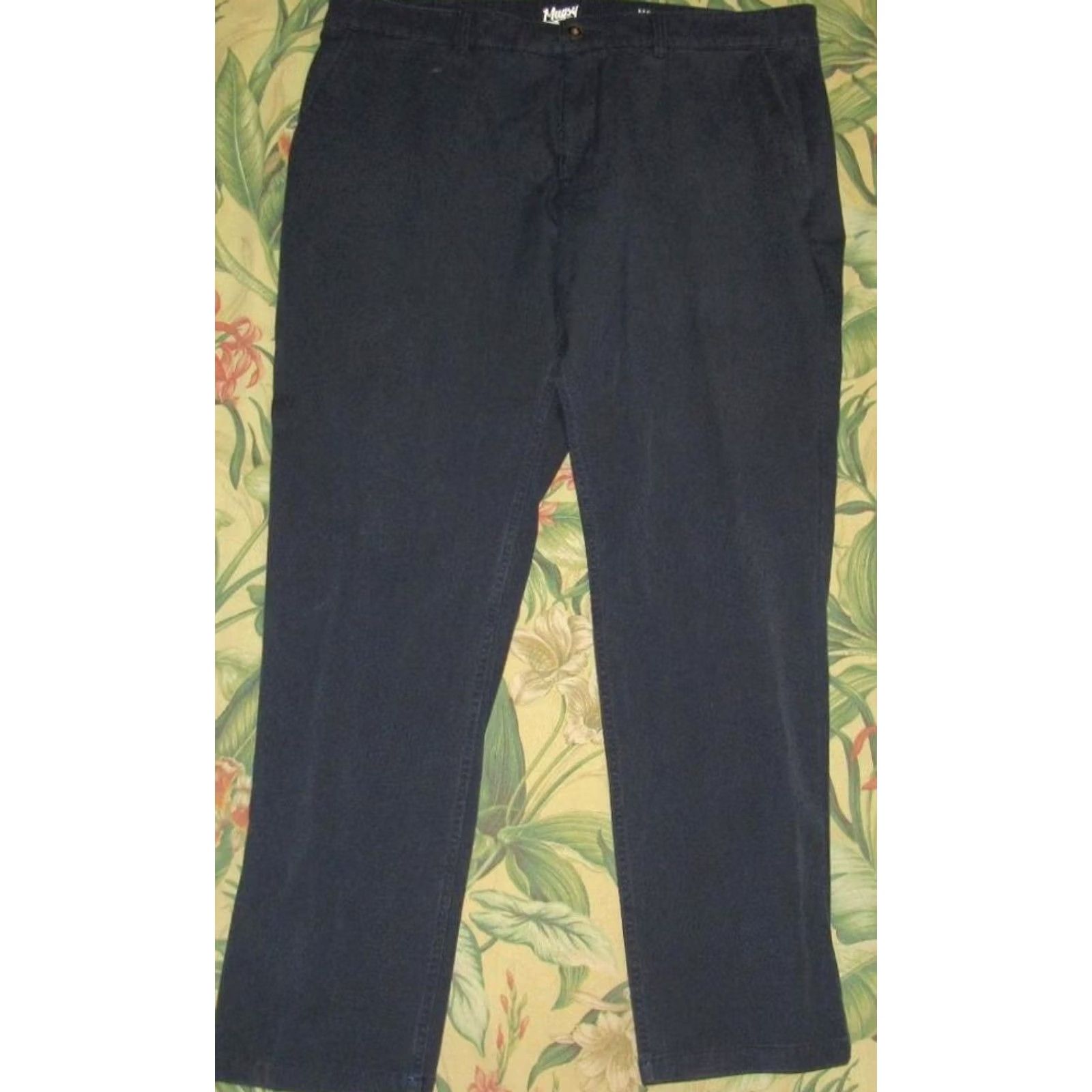 Vintage MUGSY Chino Pants Navy Blue Morgans 40 x 32 Men Size US 40 / EU 56 - 3 Thumbnail