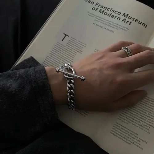 VIBE Buckle Chain Bracelets Streetwear Vintage Style Japanese Size ONE SIZE - 1 Thumbnail