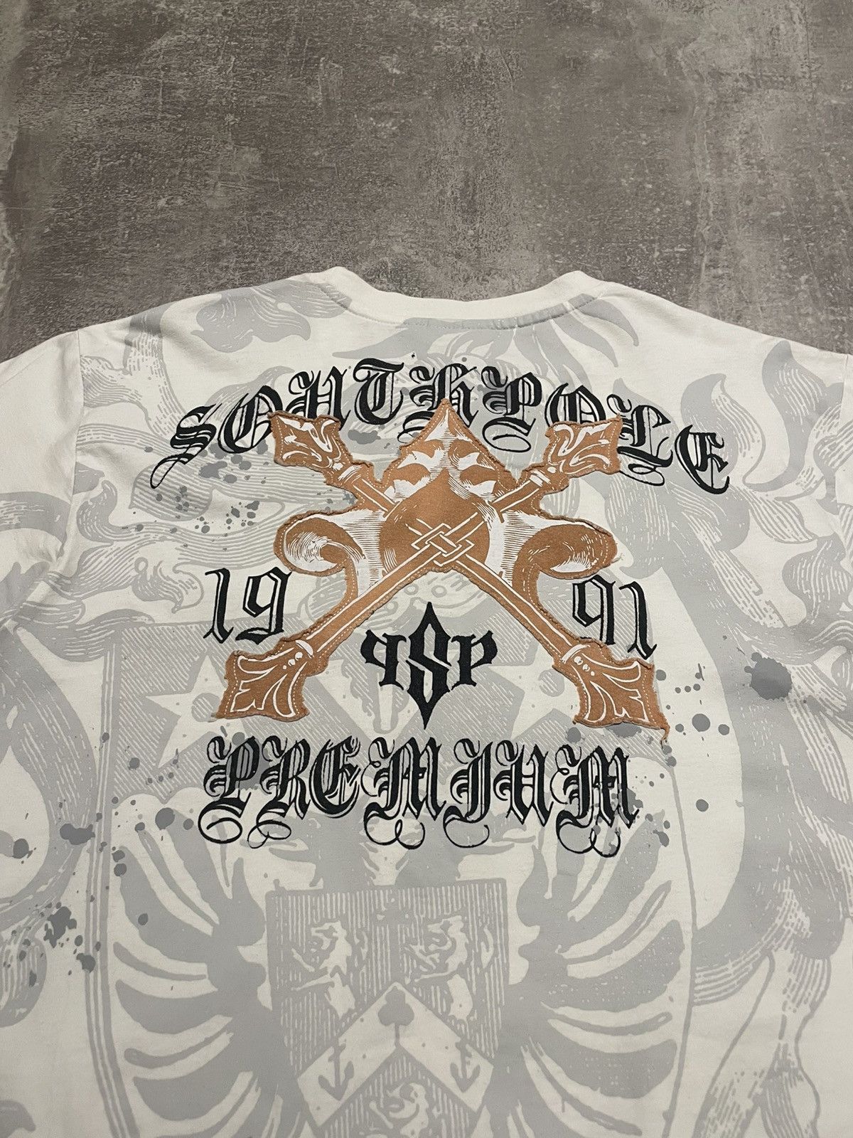 Southpole Vintage South Pole All Ower Print Rap T-Shirt 90s Size US XL / EU 56 / 4 - 12 Thumbnail