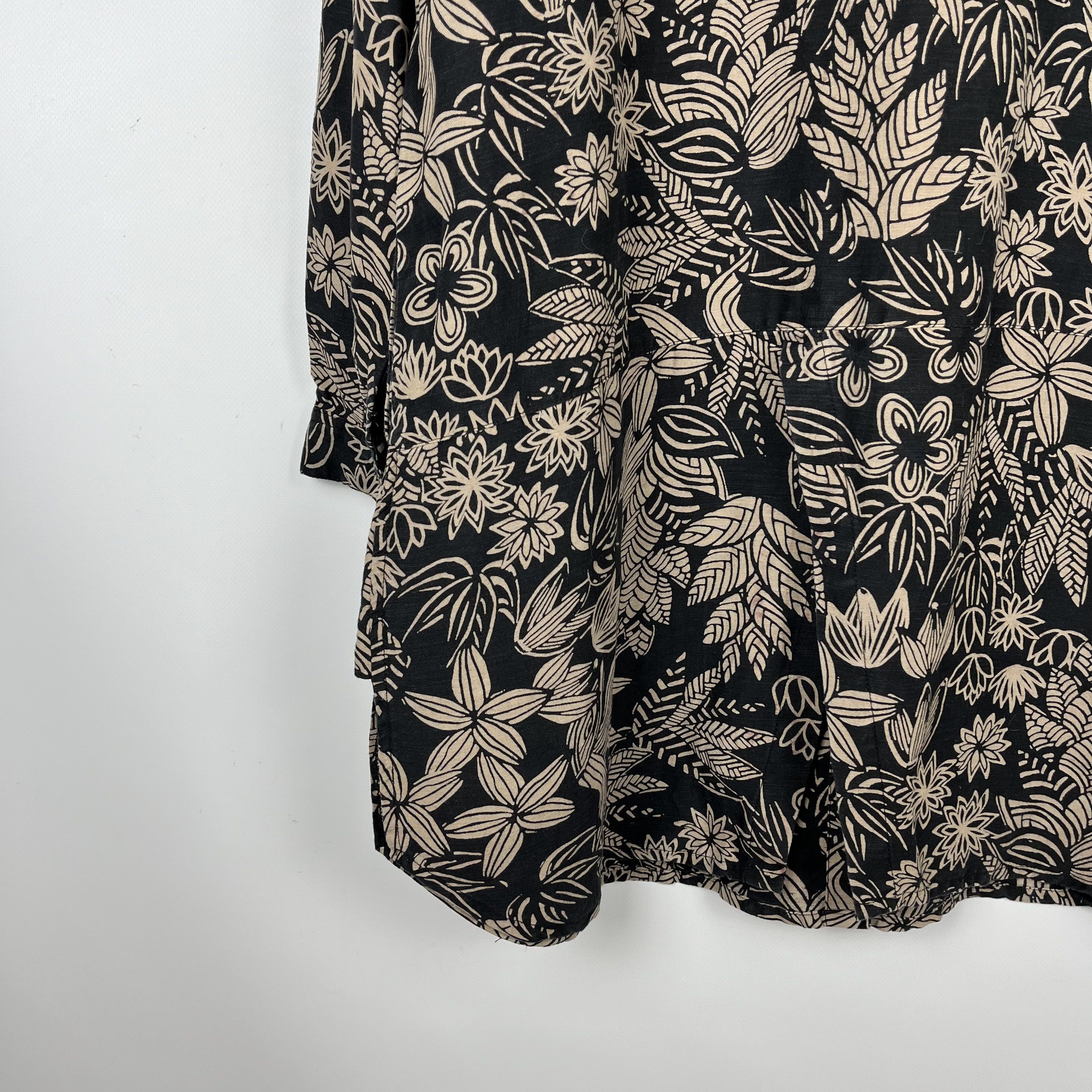 Gudrun Sjoden Ladies Gudrun Sjoden Floral Lilen Midi Tunic Dress Size L / US 10 / IT 46 - 21 Thumbnail