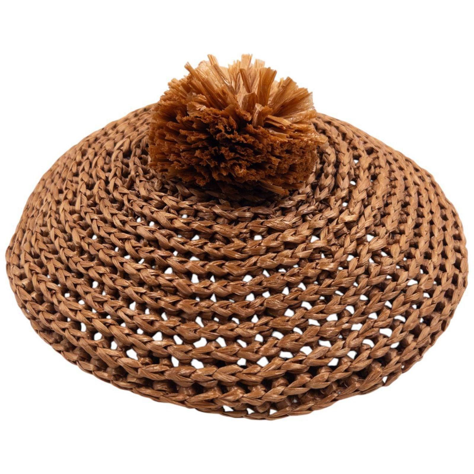Burberry Vintage 2012 Burberry Prorsum Runway Wicker Pompom Hat Size ONE SIZE - 6 Thumbnail