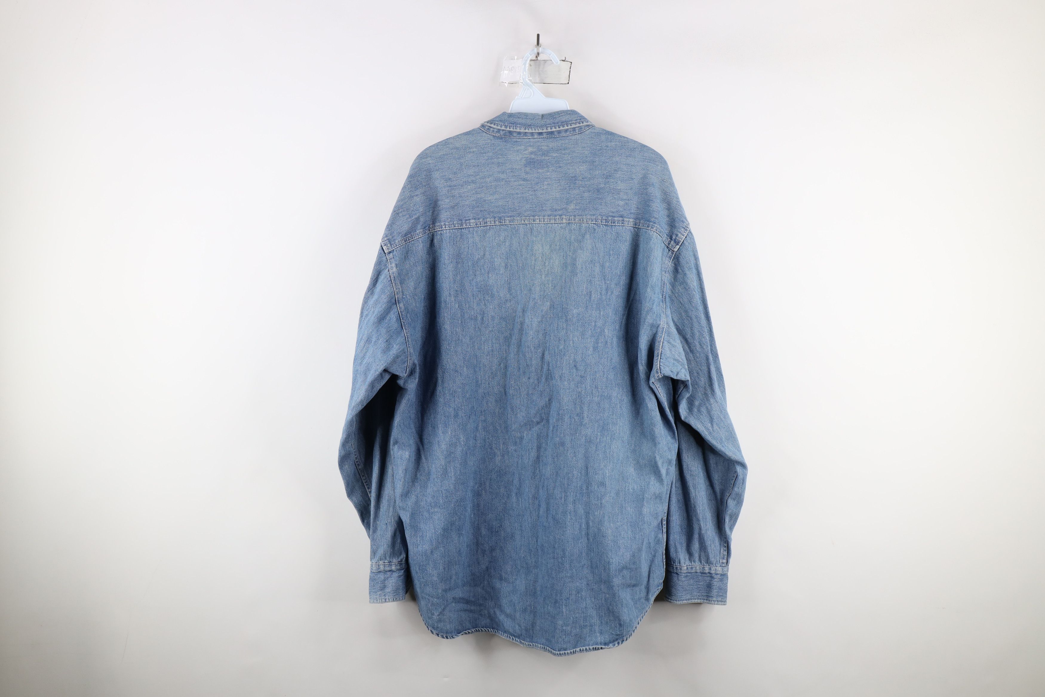 Gap × Vintage Vintage 90s Gap Denim Jean Button Down Shirt Blue Cotton Size US L / EU 52-54 / 3 - 12 Thumbnail
