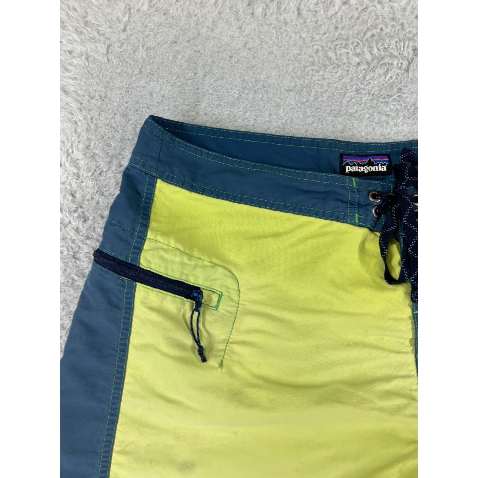 Patagonia Patagonia Mens Swim Trunks Bottom 33 Green Blue 100% Nylon Zipper Pocket Wavefarer Beach Size US 33 - 4 Thumbnail