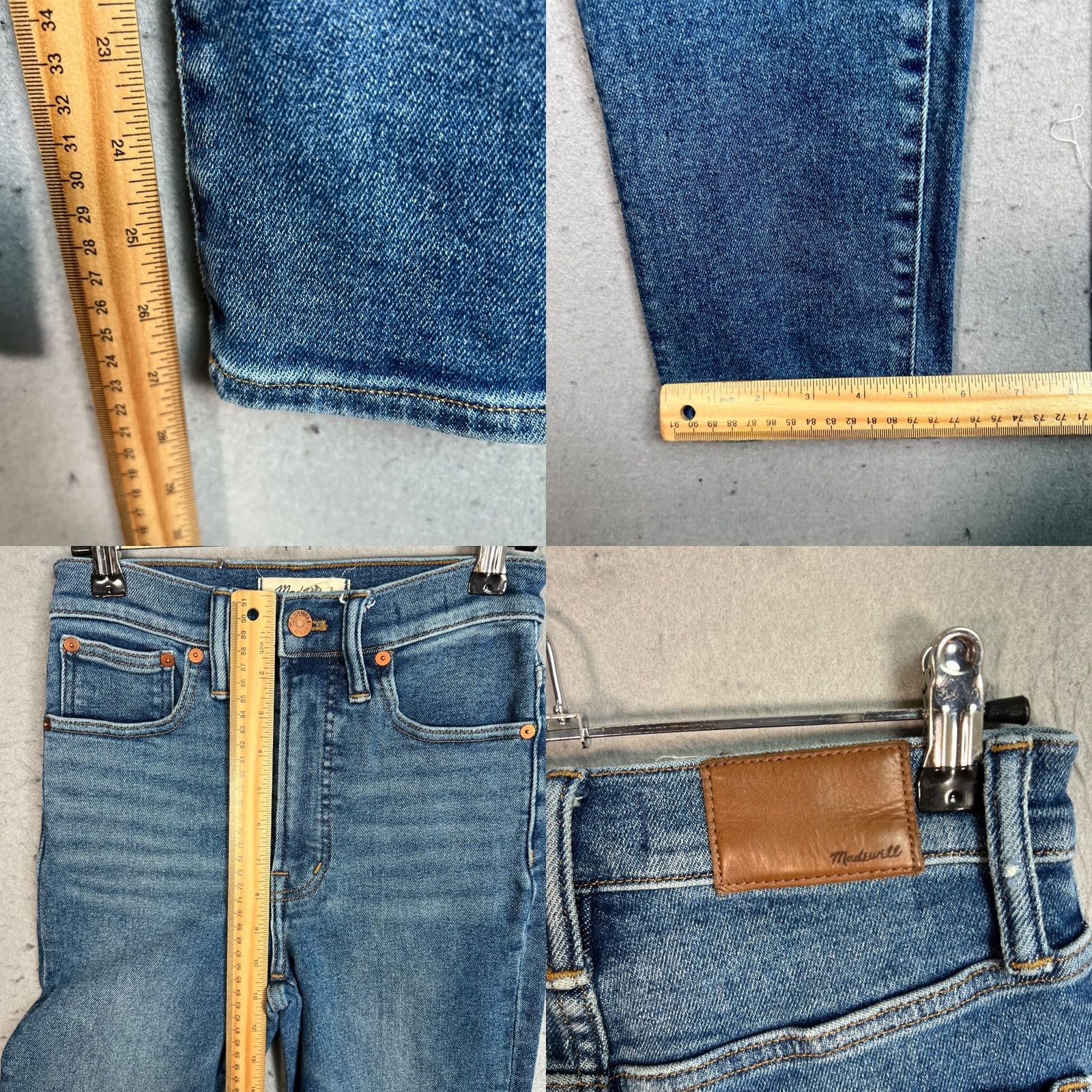 Madewell Madewell Womens Jeans Size 24 High-Rise Perfect Vintage Light Wash Denim Straight 5-Pocket Blue Cap Length 28in Womens Size 42" / US 20 - 8 Thumbnail