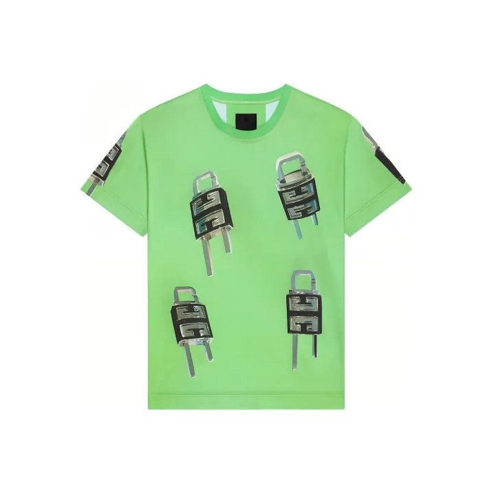 Givenchy Givenchy Lock Pattern Men's SS23 Short Sleeve T-Shirt Size US XL / EU 56 / 4 - 1 Thumbnail