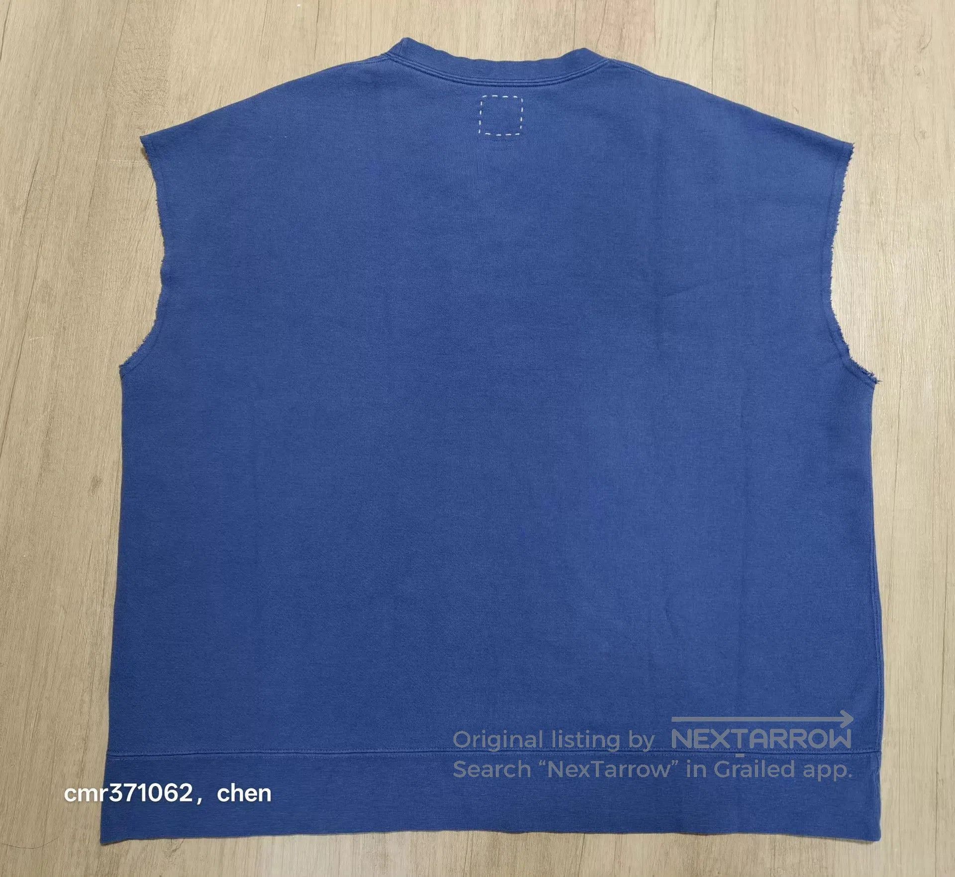 Visvim Blue Sleeveless Sweatshirt Top. Size US L / EU 52-54 / 3 - 5 Thumbnail