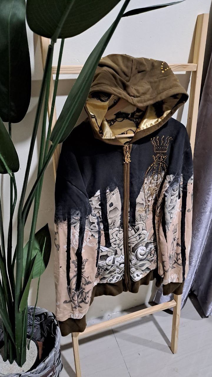 Christian Audigier RARE ! Christian Audigier Overprint Hoodie Size US L / EU 52-54 / 3 - 5 Thumbnail